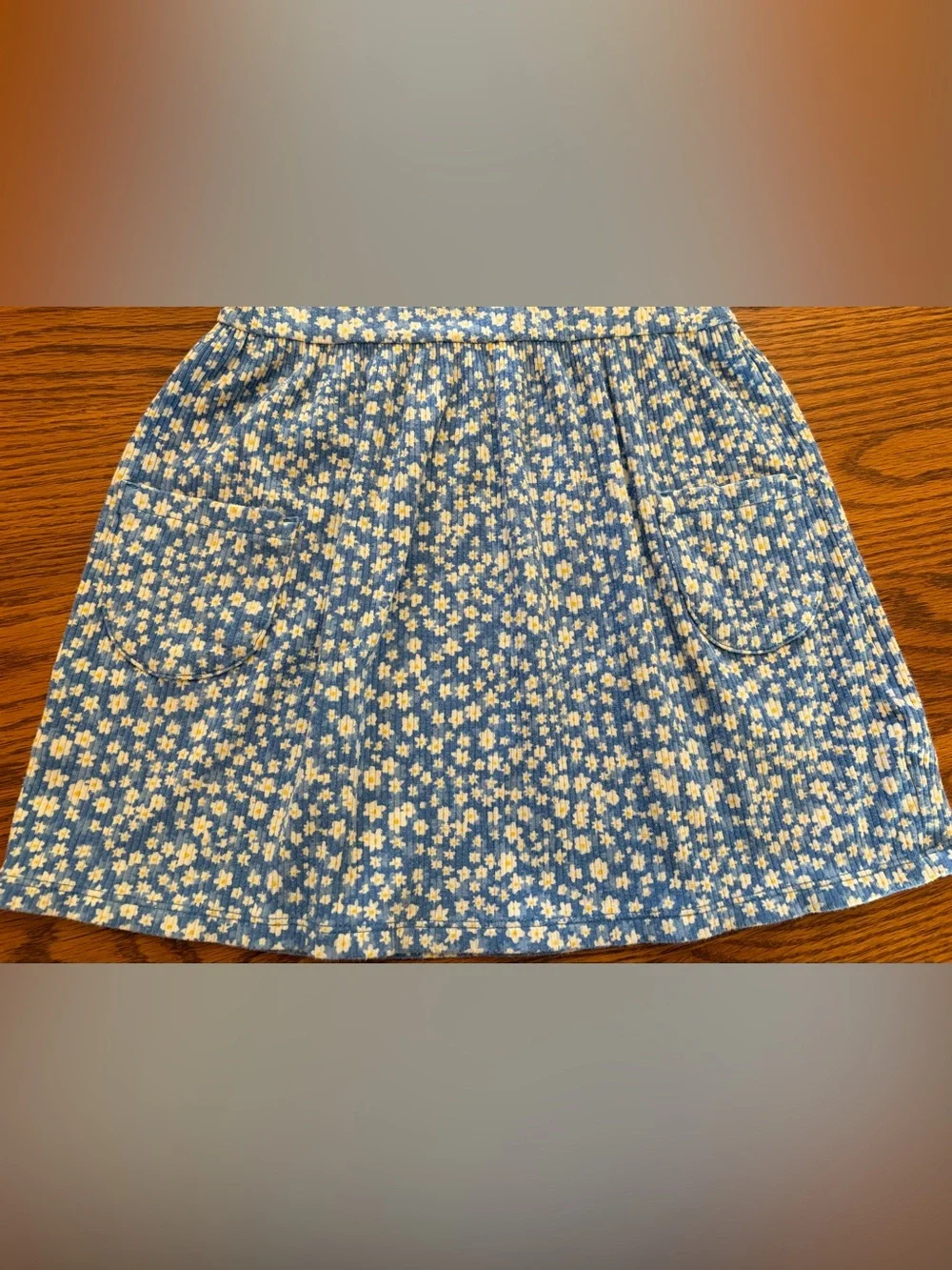 Old Navy Blue Floral Short-Sleeve Pocket Dress